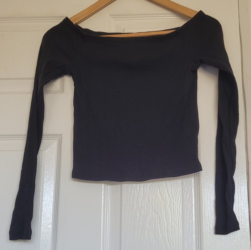 Divided ladies black ribbed - , on