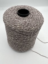 100% Soft Luxurious Cashmere Yarn In Plum/Cream Twist. 630g Cone. 3 Ply Knit. UK