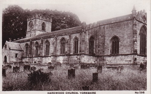 Harewood rppc 15th cent - rppc,
