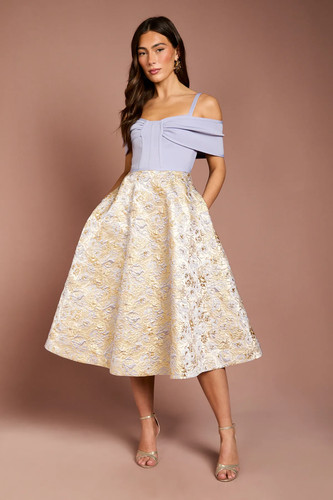 Coast light blue fit flare - blue,