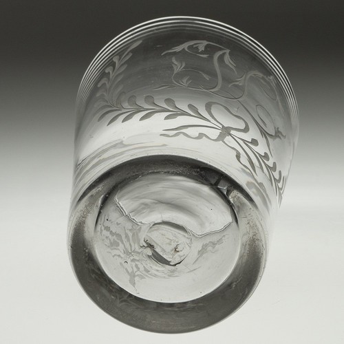 Georgian glass tumbler with - glass,