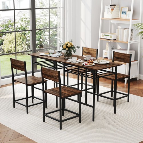Piece wood rectangular table - wood,