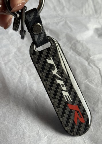 Type carbon keyring keychain - r,