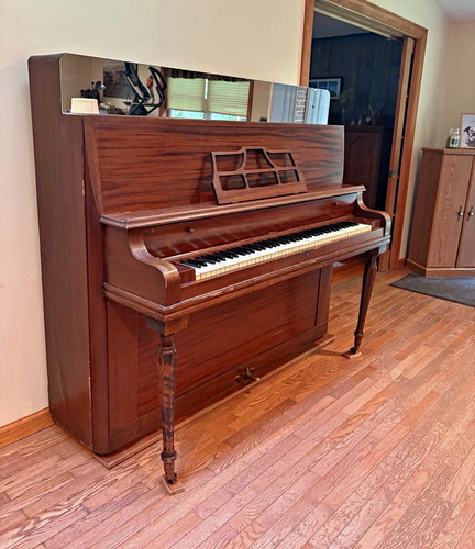 Brown upright piano keys - piano,