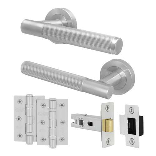Satin internal door handle - internal,