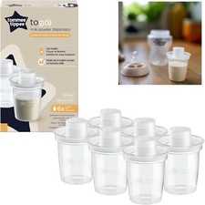 6 x Tommee Tippee Milk Powder Dispensers Baby Formula Milk Storage Travel Pots