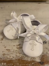 Unisex Ivory Christening Shoes