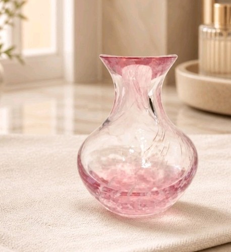 Caithness pink glass - glass, posy