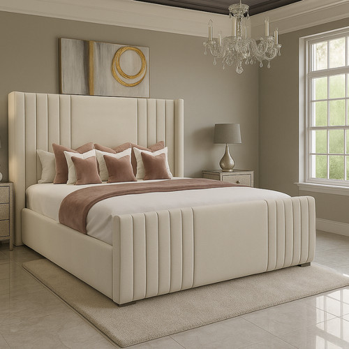 Winged panel bed frame plush - winged,
