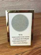 My Dog Photo Frame Gold Coloured Metal Frame With Dog Poem 