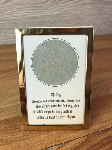 Dog photo frame gold - dog,