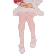 GIRLS WHITE LACE TIGHTS