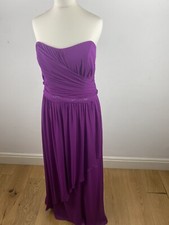 Dessy Collections A Line Plum Bridesmaid Sample Dress Size 16 (039)