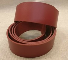 RED LEATHER 127CM 50"+ LONG BELT BLANK 2.5mm COWHIDE STRIP LEATHER STRAP 
