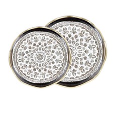 SINT Decorative Plastic Serving Tray with Handles–Coffee Table Tray