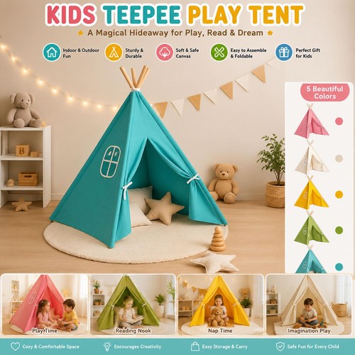 Kids canvas teepee tent - teepee,
