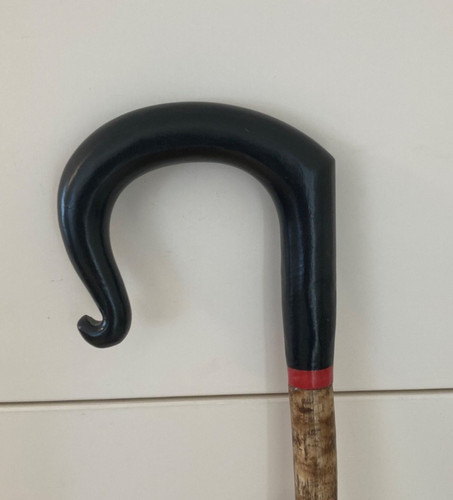 Tall black resin - black, crook