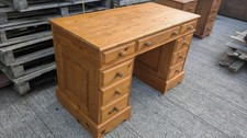 Sold pine pedestal desk 8