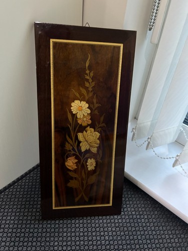 Vintage inlaid lacquered wood - inlaid,