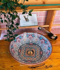 Morroccan Small Campervan Sink  Mediterranean patterned plastic  colourful Light