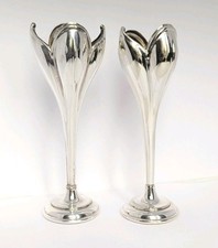 2x Silver Plated Art Nouveau
