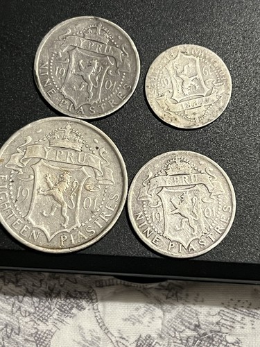 Cyprus coins 1901 18 - cyprus,