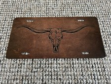 Western Longhorn Skull Novelty Car/Truck License Plate. New. 12x6 Inch.