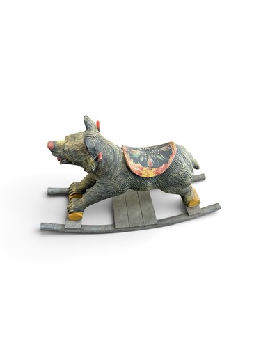 Antique rocking carved wooden - rocking,
