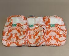 Lot of 3 x TotsBots Stretch Bamboozle Reusable Cloth Night Nappies Foxtrot Sz 1