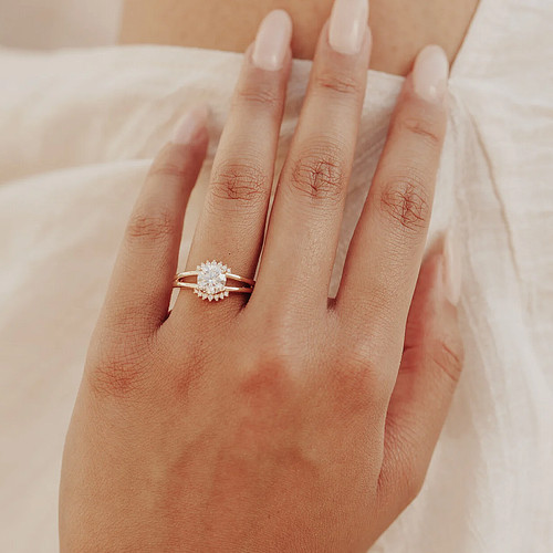 Diamond ring engagement - engagement, gold