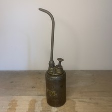 Vintage rare brass c.1940's EL 1 French Pump Oil Can - automotive collectible