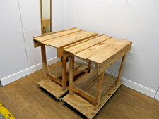 Pair Of Wooden Pine Garage/Workshop Work Benches   |180