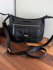 Rowallan black leather shoulder bag