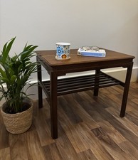 Vintage Oak Side Coffee Table Vintage Mid Century Slatted Shelf E Gomme G Plan?