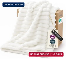 Bedsure GentleSoft White Throw