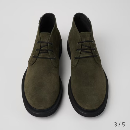 Camper men olive green suede - men's,