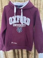 Bin Oxford University Men's Maroon S Pullover Hoodie