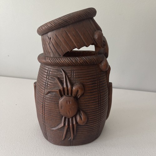 Antique carved boxwood brush - carved,