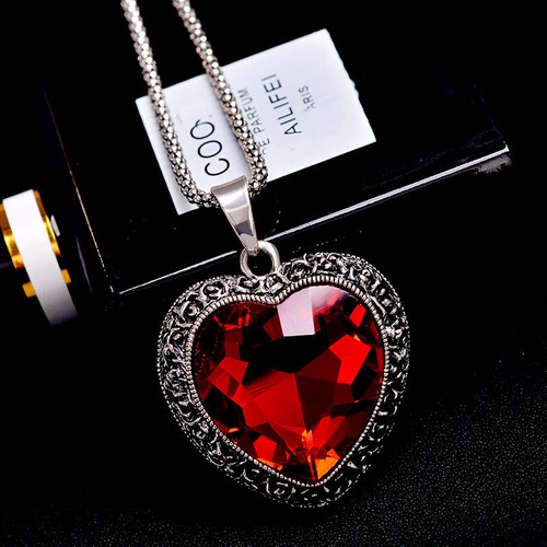 Vintage style large red glass - style,
