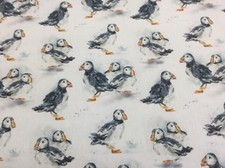 VOYAGE Puffins ( Linen) Cotton