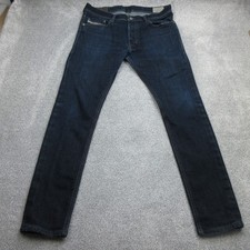 Diesel Jeans Mens W33 L32 Navy Denim Tepphar 0604B Slim Carrot Stretch 6544