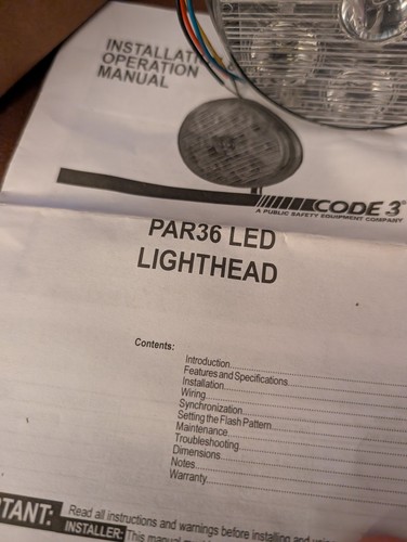 Code par fog light - par,