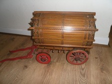 Antique wooden Romany Gypsy caravan model