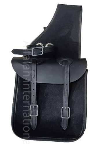 Black synthetic and leather - ,