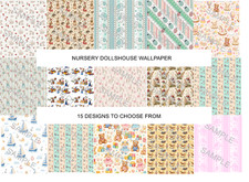 A4 Dolls House 1:12 Wallpaper