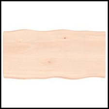 Table Top 100x50x(2-6) cm Untreated Solid Wood Live Edge