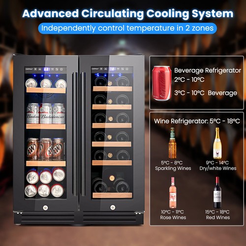 Double door dual zone beverage - dual,