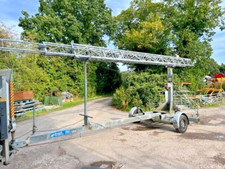 STRUMECH 18 MTR LATTICE MAST,CCTV, LIGHTING, COMMS SECURITY,HAM RADIO TRAILER BT