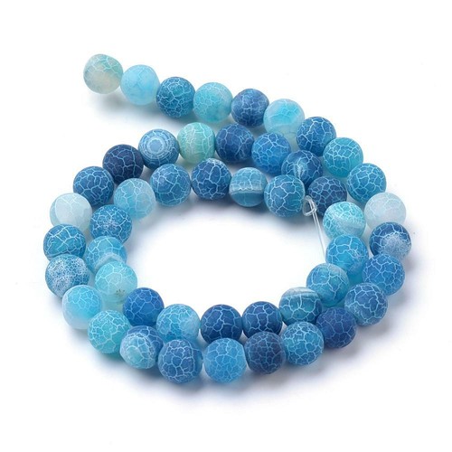 Frosted agate gemstone - frosted,