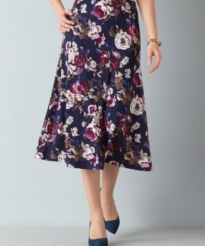 Damart floral skirt navy size - skirt,
